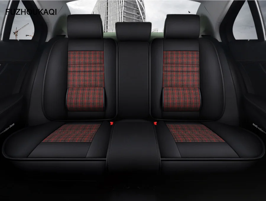 Кожаные и льняные автомобильные чехлы для Mazda 3 6 2 C5 CX-5 CX7 323 626 Axela Familia автомобильные аксессуары подушка