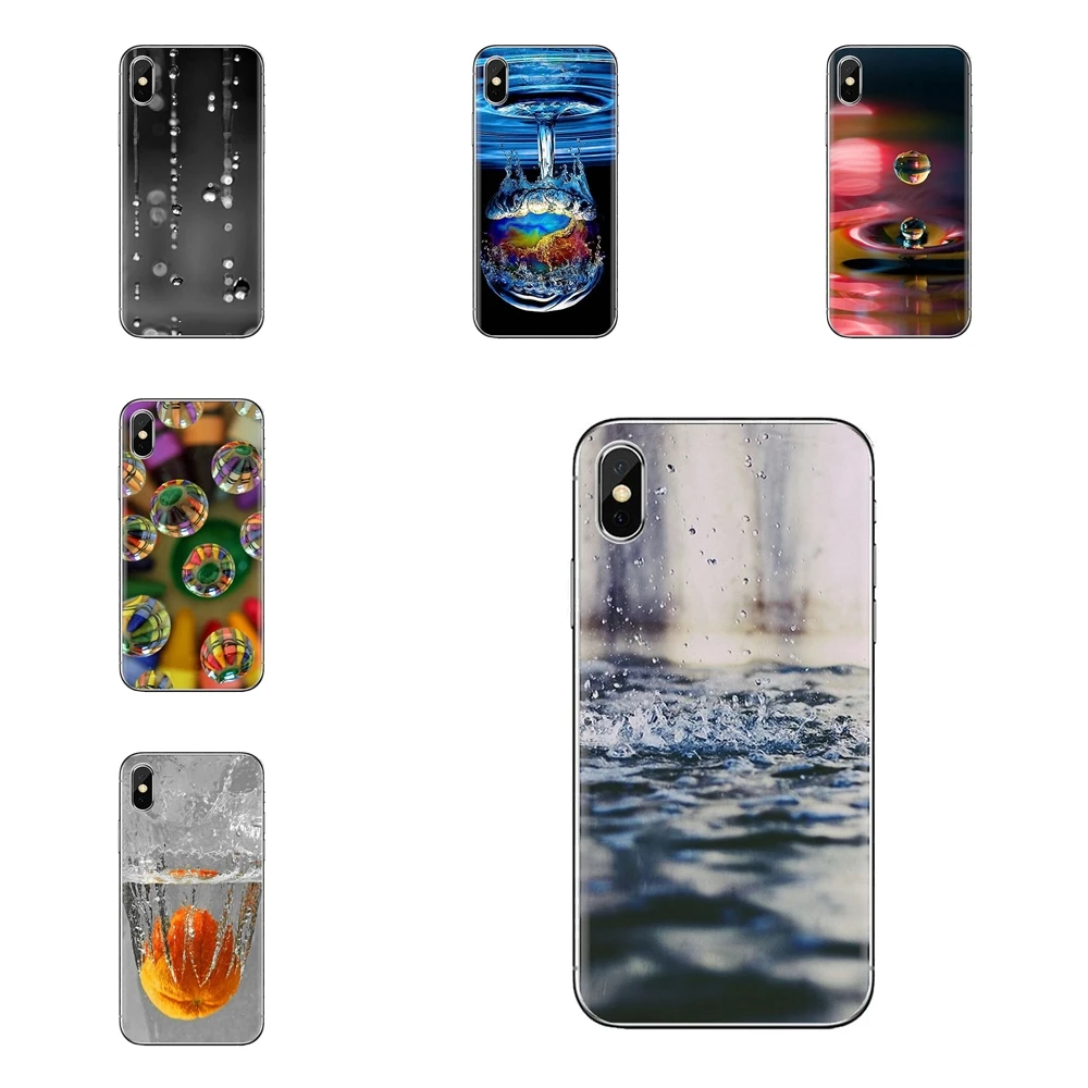 For Samsung Galaxy J1 J2 J3 J4 J5 J6 J7 J8 Plus 2018 Prime 2015 2016 2017 Water Drop Photography bubbles Transparent TPU Housing |
