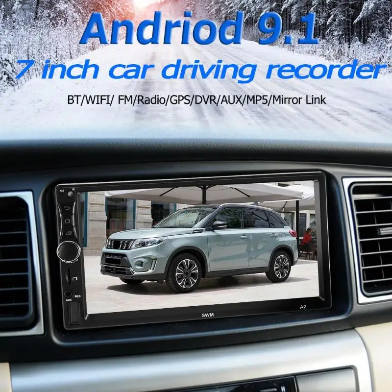  SWM A2 Verbesserte 2DIN 7 zoll Android 9.1 Auto Multimedia-Player Bluetooth WIFI Auto Stereo GPS Bl