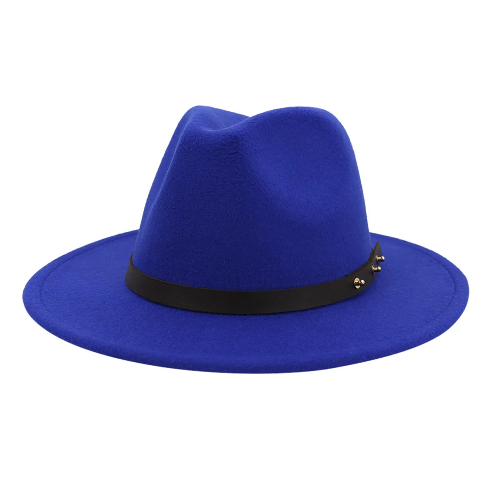 Зимняя фетровая шляпа, мужские шапки, винтажные шляпы с широкими полями, с пряжкой на ремне, регулируемые шляпы, Homme Feutre# ew