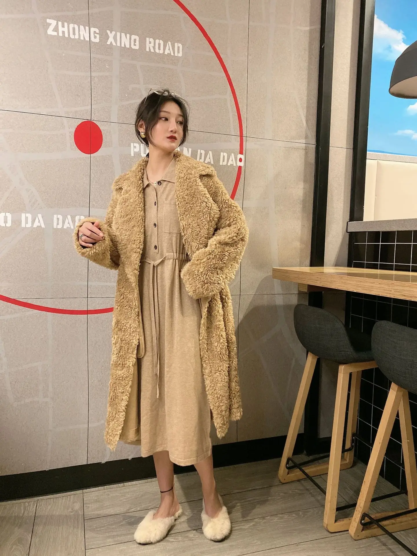 Пальто из натурального меха для стрижки овец, шерстяная куртка, женская одежда, осенне-зимнее пальто для женщин, корейская мода, меховые Топы HL19032 YY1960