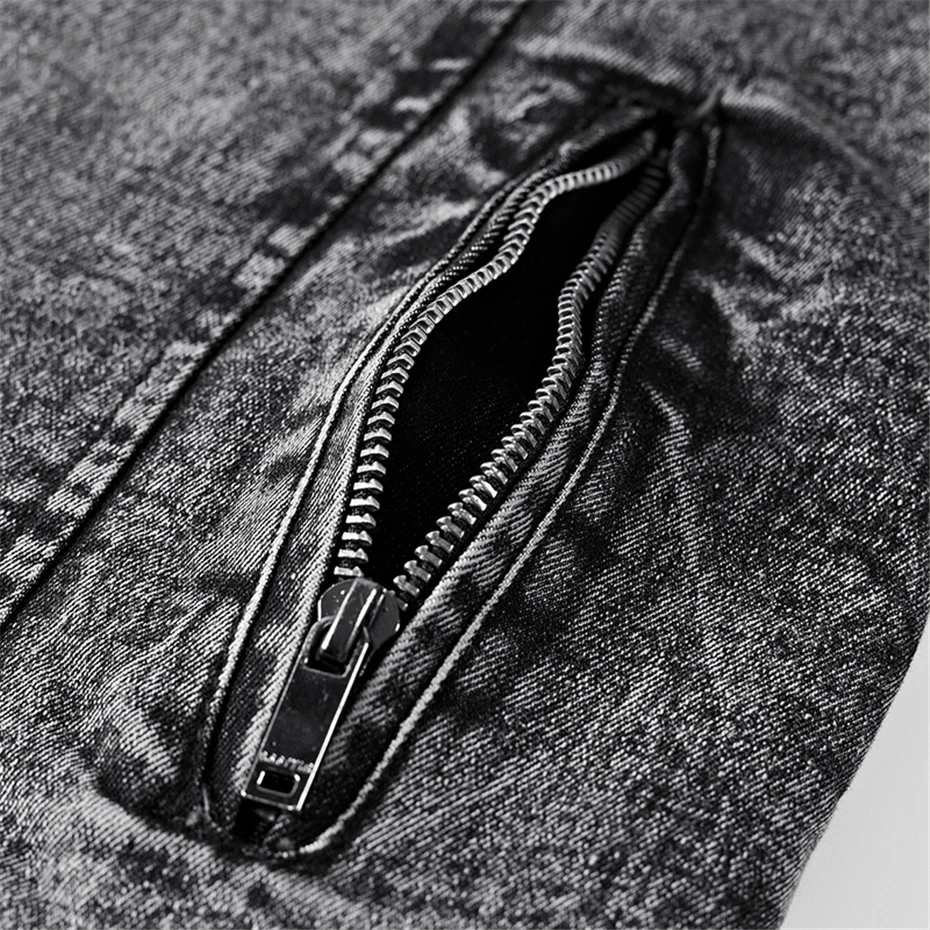 Осенние куртки Для мужчин Винтаж джинсовые Slim Fit сплошной Цвет одежда для улицы; одежда для Повседневное Для мужчин s джинсы модные Винтаж одежда для Для мужчин пальто новая
