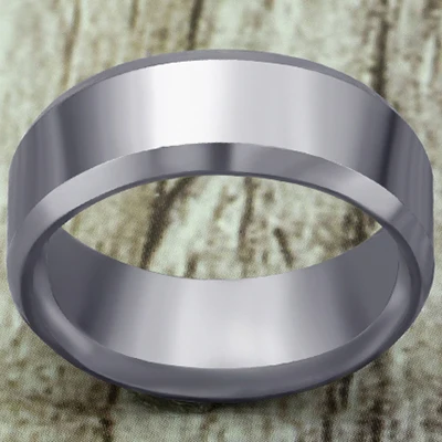 Мужское кольцо из титана черного/золотого/серебряного, модное черное классическое кольцо из титана и стали для мужчин, обручальные кольца, мужские ювелирные изделия - Цвет основного камня: Bright-8mm-Silver