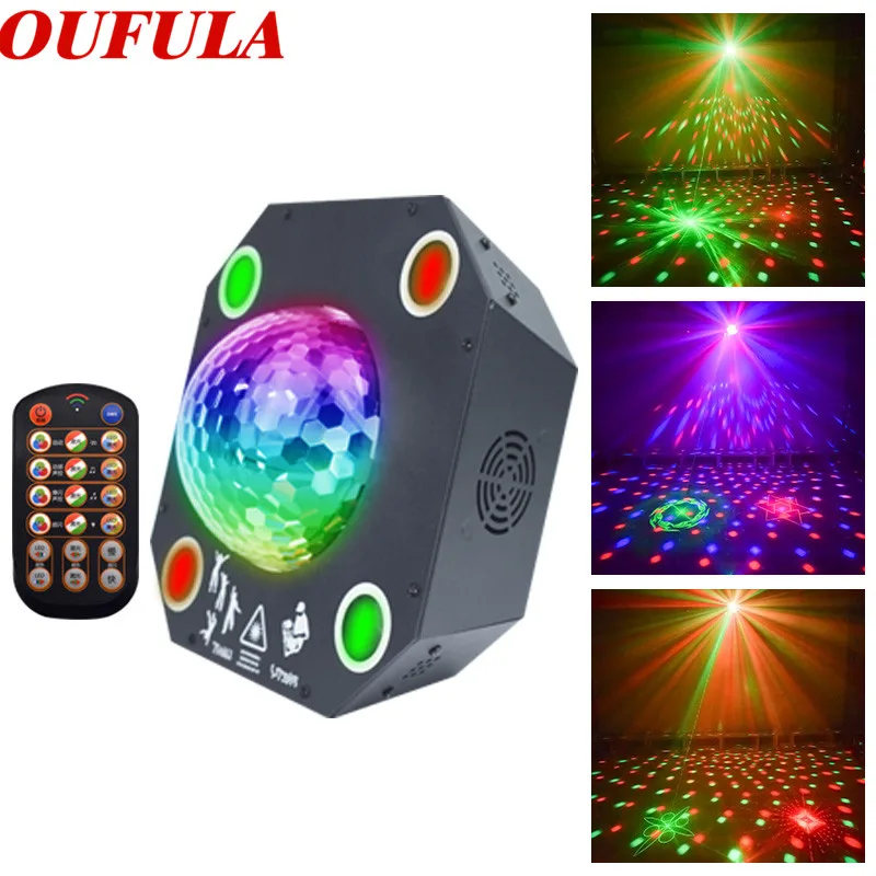 

Hongcui Laser Lamp Magic Ball Projection Colorful 7 Colors Stage Lamp New 120 Patterns Bar KTV Flash Disco Remote Control