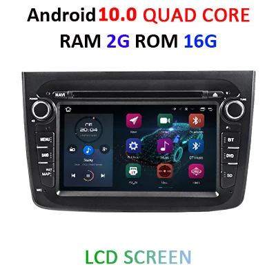 DSP ips HD 4G+ 64G Автомобильный DVD мультимедийный плеер Android 10 gps радио для Alfa Romeo Mito 2008-2012 Авто Радио стерео видео OBD2 DVR - Цвет: 2G 16G lcd B