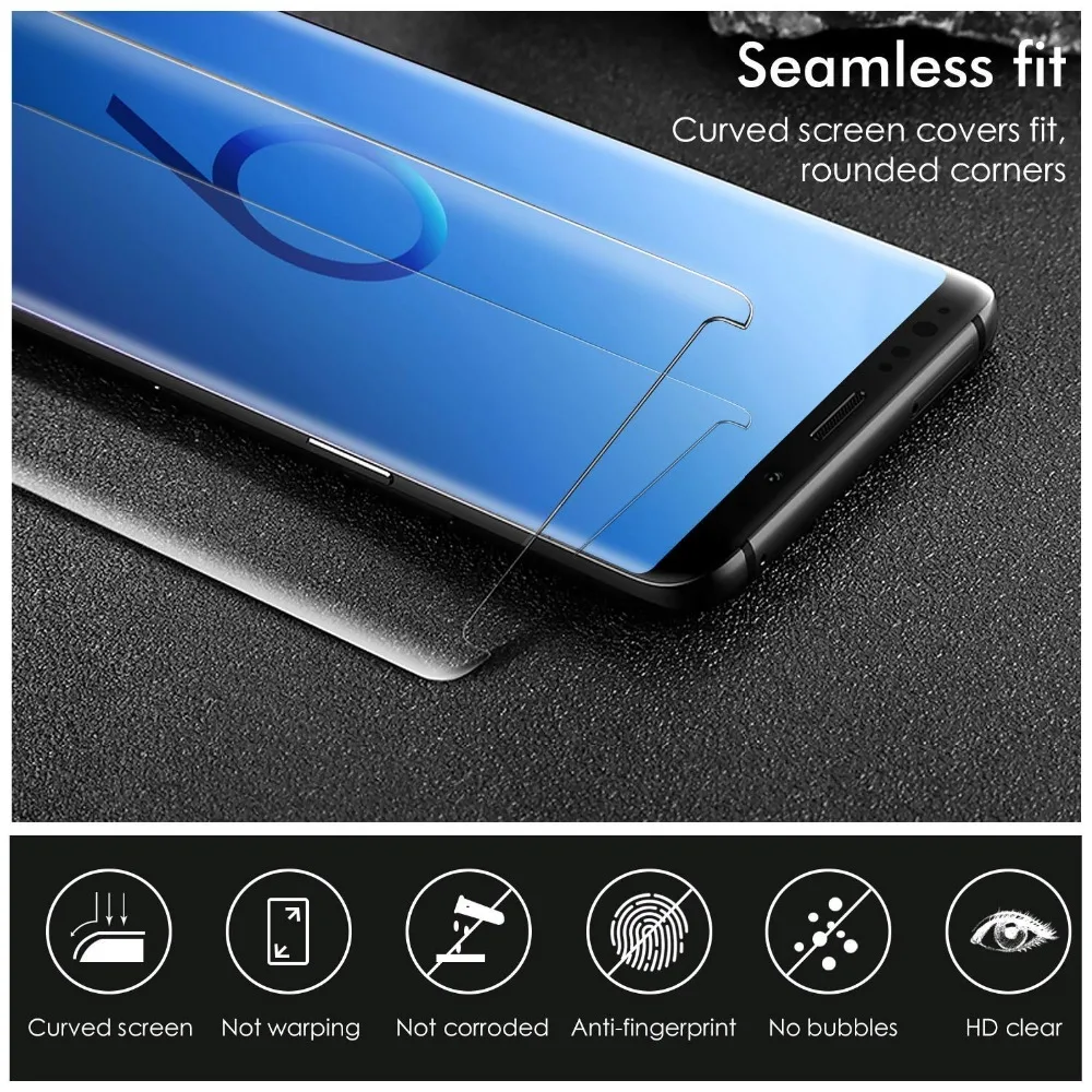 3D полное покрытие закаленное Стекло для SAMSUNG Galaxy note8 note9 Note10 Pro S6 S7 край S8 S9 S10 плюс Защитная пленка для экрана, защита