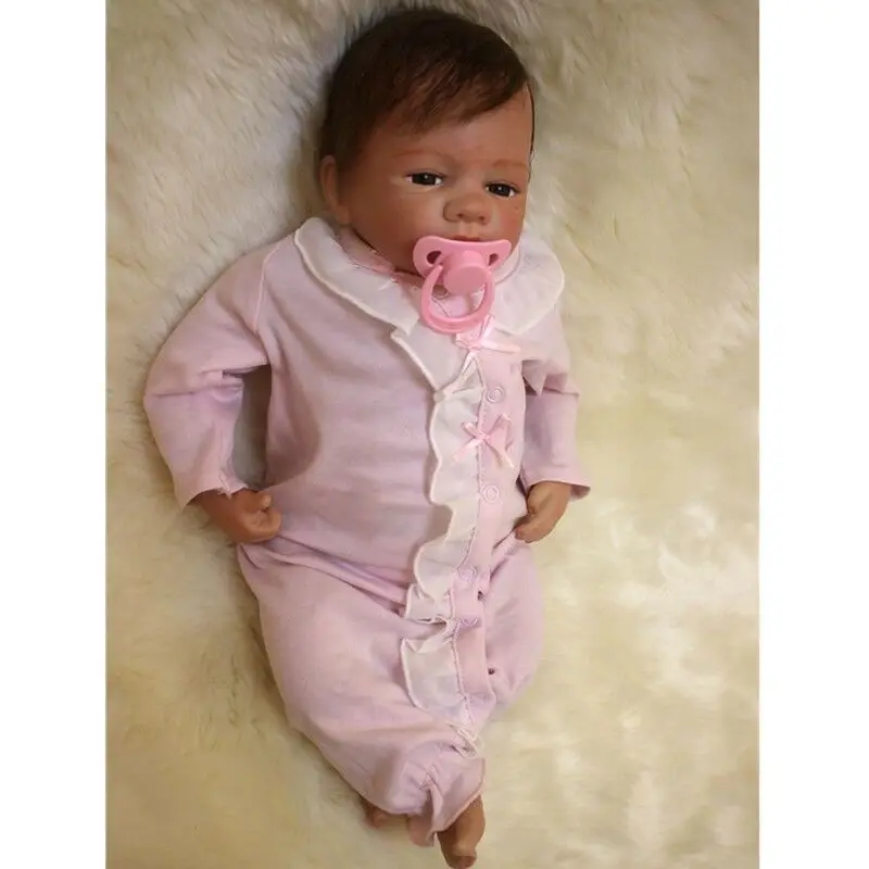 Силиконовая 2" Кукла для новорожденных ручной работы Bebe, мягкая виниловая игрушка для девочек, детская американская кукла для девочек, детские игрушки для девочек