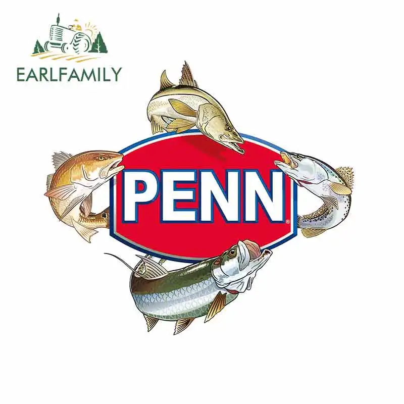 EARLFAMILY 13cm X 11.6cm For Penn Fishing Lake Mix Trout Fine Decal GTR Decoration Waterproof Car Assessoires 3D Stickers | Автомобили и