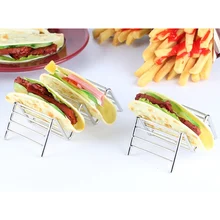 Нержавеющая сталь премиум класса Тако Держатель подставка, лоток стойка для печи посудомоечная машина безопасная стойка для блинов для ресторана