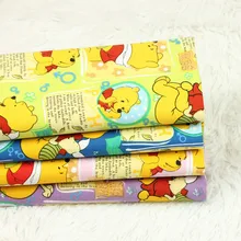 Холщовые ткани с рисунком из мультфильмов; стеганые ткани с рисунком для одежды; Детские куклы; украшение; текстиль; шитье; лоскутное шитье; D30