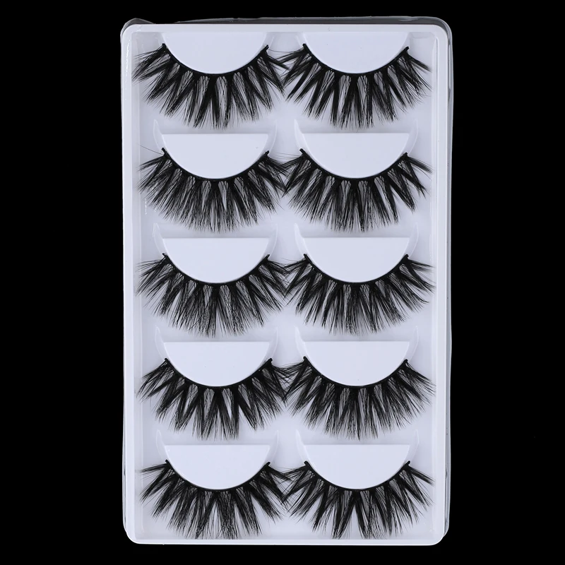 

5 Pairs 3D Mink Eyelashes Natural False Eyelashes long Lashes Soft Fake Eyelashes Extension Makeup Kit Cilios Faux Cils Makeup