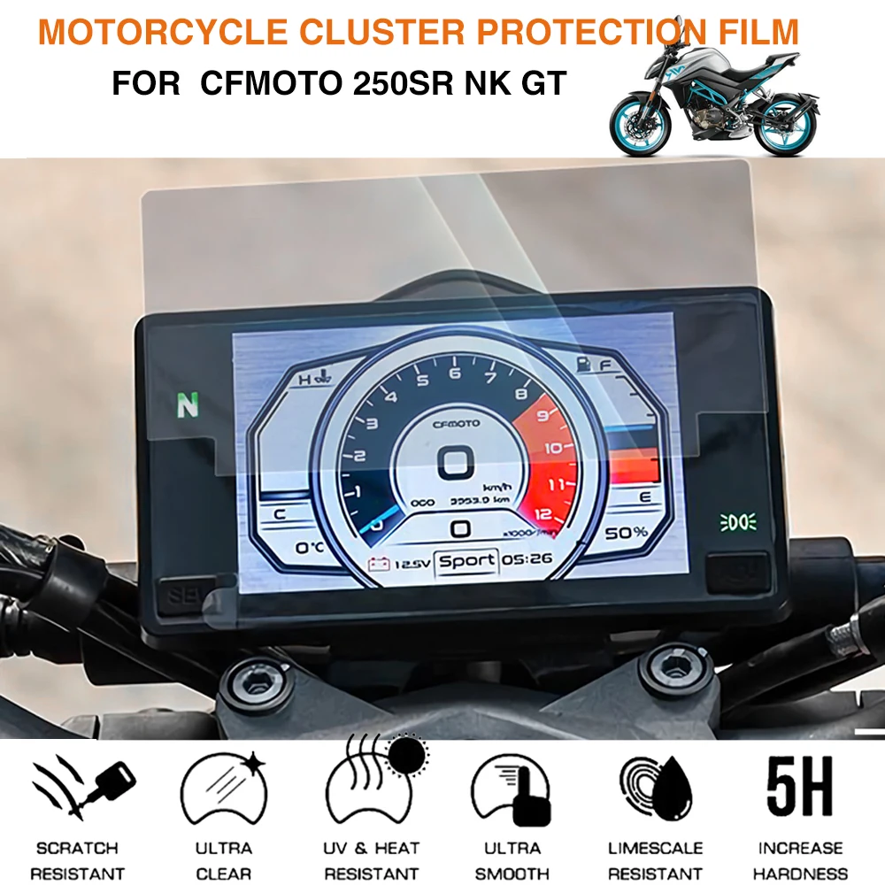 

For CFMOTO CF 250SR 250NK NK 250 300 NK SR 400GT 650GT GT 400 650 GT Motorcycle Cluster Scratch Protection Film Screen Protector