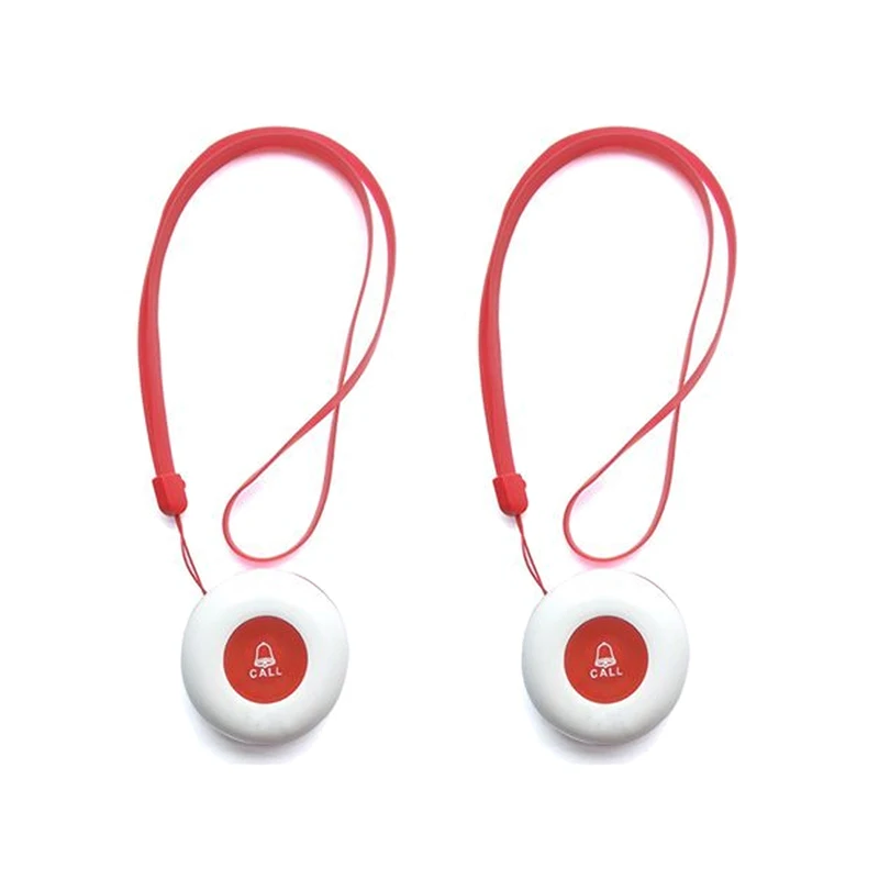 Call Button 2PCS DAYTECH беспроводной уход пейджер кнопка вызова персональное оповещение для домашнего пациента медсестры пожилых людей инвалидов - Цвет: Call Button 2PCS