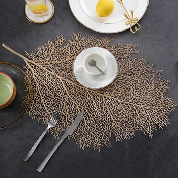 

1PCS Kitchen Table Mat Coaster Placemat Mat Cup Pad Mantel Individual PVC Coaster Non-Slip Christmas Placemats For Table