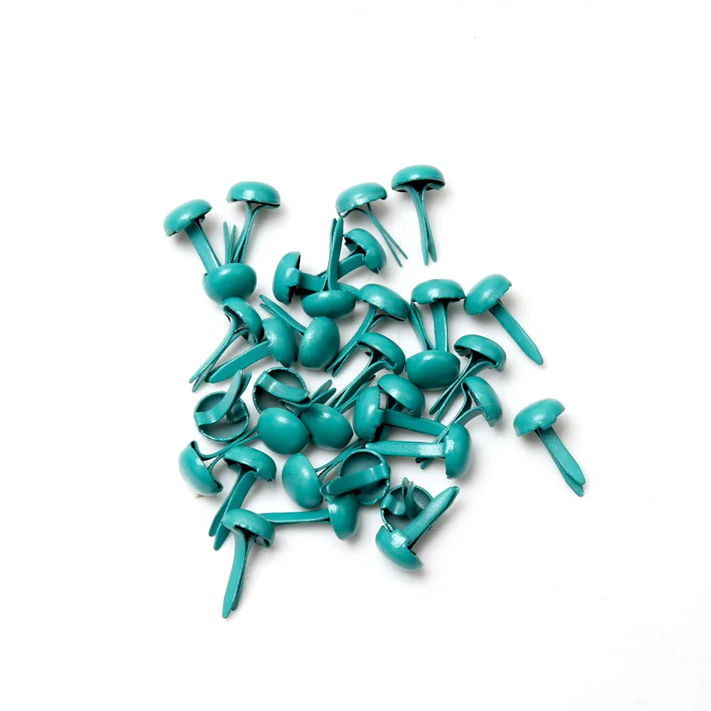 Metal Brads Mixed Pastel Round Brads Scrapbooking Embellishment Fastener Brads Metal Crafts For Diy shoes Decoration Spikes 5X10mm 100PCs