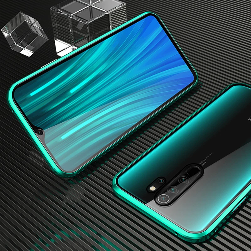 Двухсторонний Магнитный адсорбционный чехол для Redmi Note 8T 8 Pro 8A полный защитный