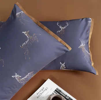

Design deer bedding set,full queen king 60s cotton comfortable trend simple double home textile bed sheet pillowcase duvet cover