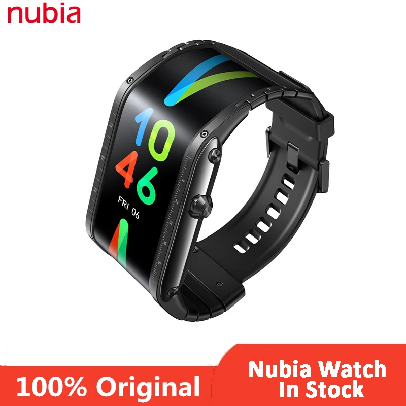 Original Nubia Smart Watch Phone 4.01 inch foldable flexible Bluetooth calling Mid-air gestures | Электроника