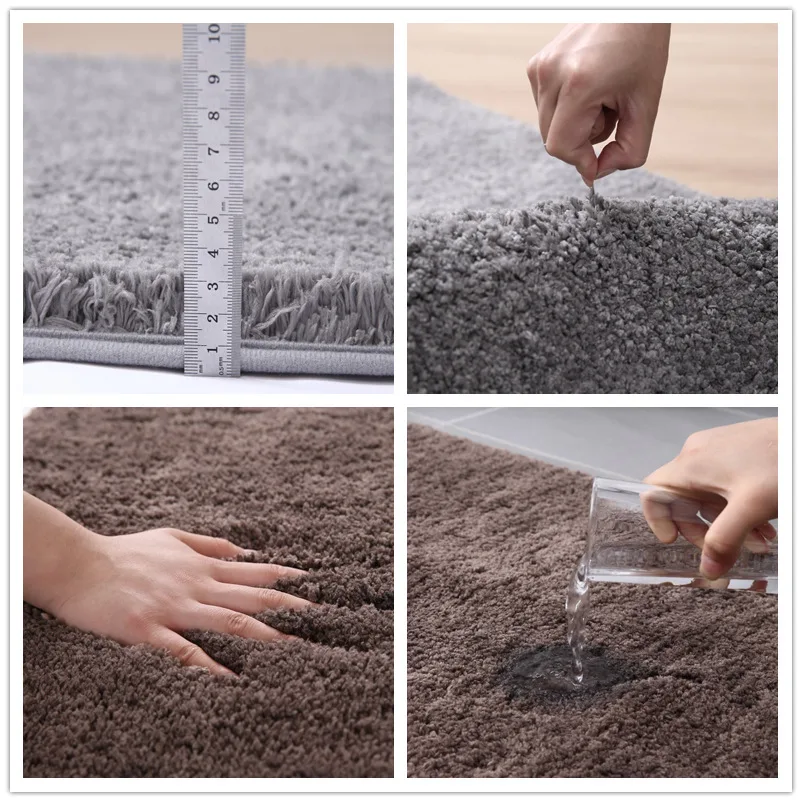 Solid White Bathroom Mat Bath Carpets Superfine Fiber Toilet Rug Large Size Non-slip Bathroom Lavatory Bedroom Floor Area Rugs