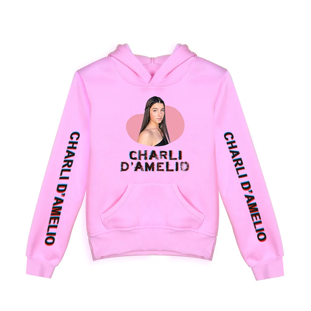 Charli DAmelio Harajuku Ice Coffee Splatter Hoodies Sweatshirts Children's Clothing Hoodie Pullover Unisex Costume Tracksuit