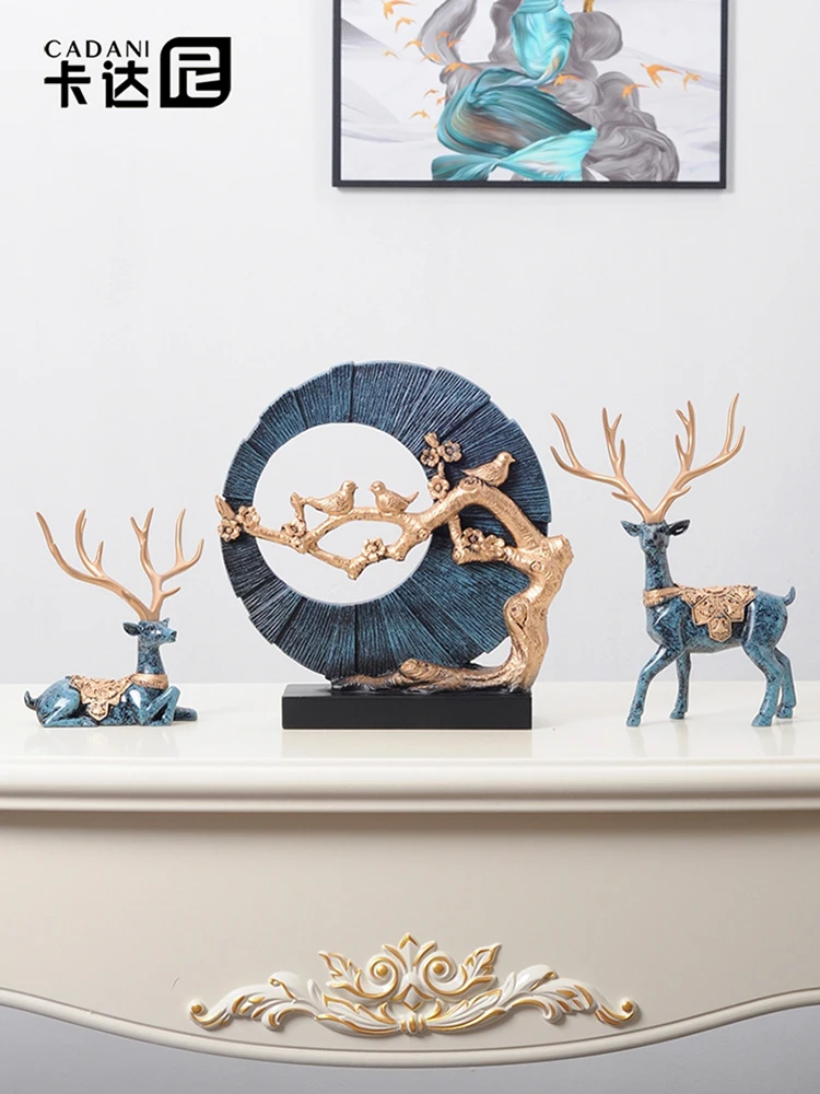 

Deer Decoration Living Room Decorations TV Cabinet Wine Cabinet Hallway Home Decorations resin embellishments