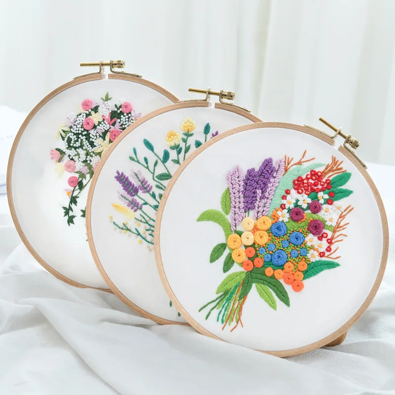DIY наборы для вышивания с цветочным узором для начинающих рукоделие вышивка крестиком ручной работы шитье ремесло настенная живопись искусство домашний декор