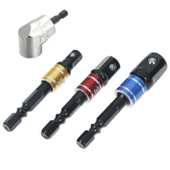 

4PCS 1/4 105° Right Angle Drill Adapter Extension Hex Bit Hand Tools Home DIY
