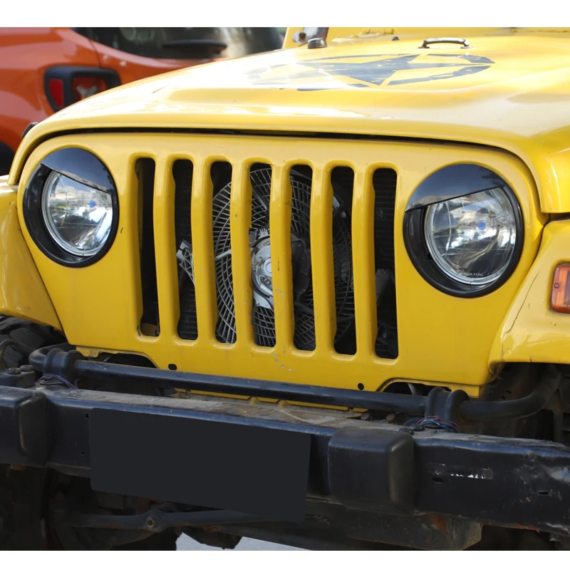 YCCPAUTO 2 шт Высокое качество ABS Angry Bird фара Защитная крышка для Jeep Wrangler TJ 1997-2006 автомобильный Стайлинг