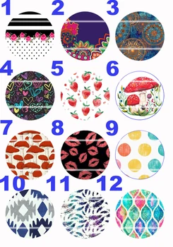 

Handmade Colorful picture Round Glass Cabochons Refrigerator magnet for Necklace Decoration and Phone Chain Accessaries70