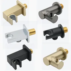 Soild Brass Handheld Shower Head matt black or brushed gold shower Holder Bracket Wall Mount for Bathroom Hand Sprayer SH05