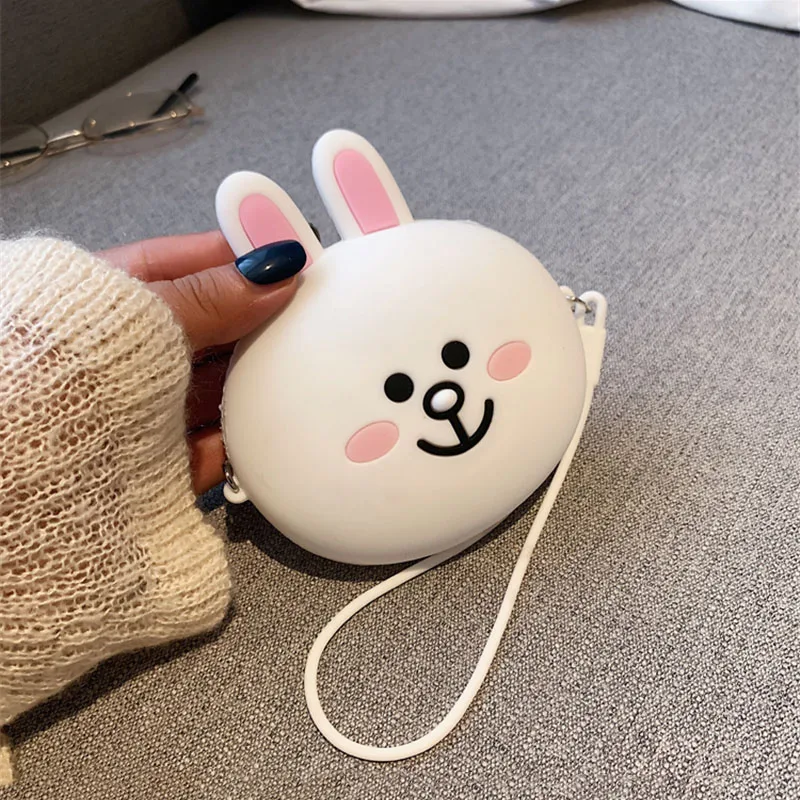 Модные женские кошельки с героями мультфильмов Kawaii, силиконовая коробка для хранения косметики, сумка для монет, модный кошелек, детские подарочные наушники, SD, TF карты, сумка - Цвет: AA07
