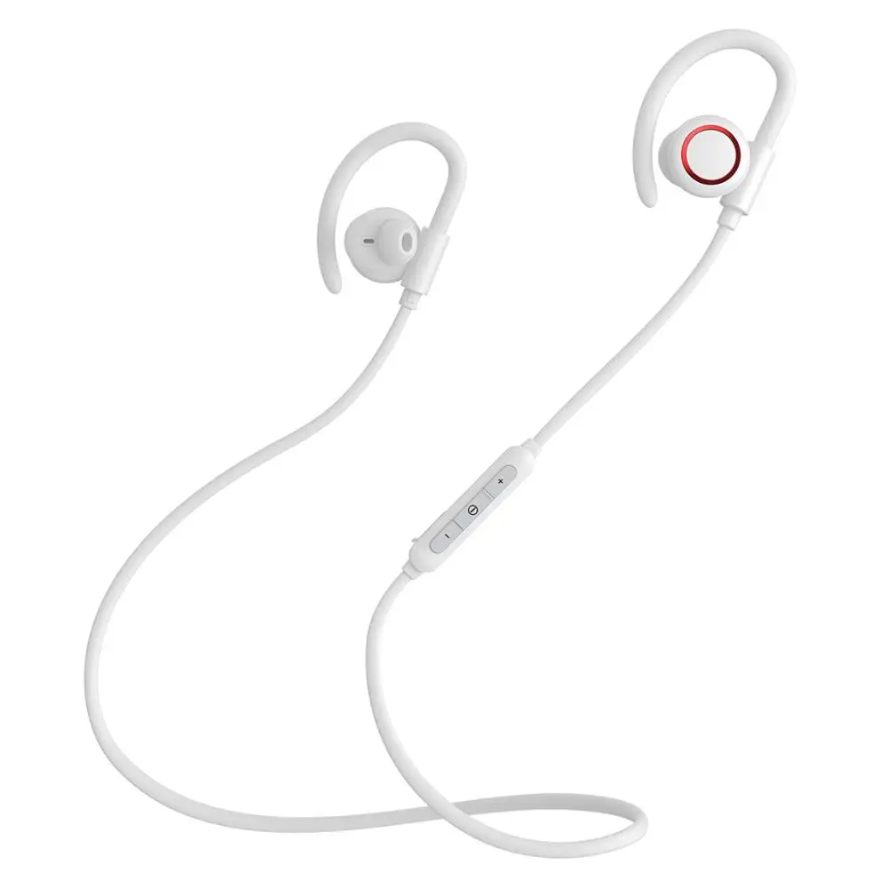 Baseus S17 стерео Bluetooth наушники анти-осыпание ушной крючок IPX5 водонепроницаемые спортивные Беспроводные наушники с магнитной адсорбцией - Цвет: WHITE