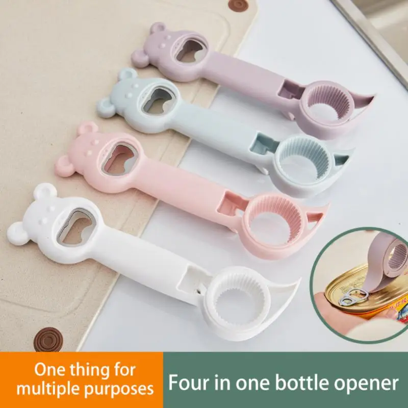 4 In1 Lids Off Jar Opener Bottle Opener Ideal For Seniors People Suffering  From Arthritis - Multipurpose Kitchen Tool Easy Open