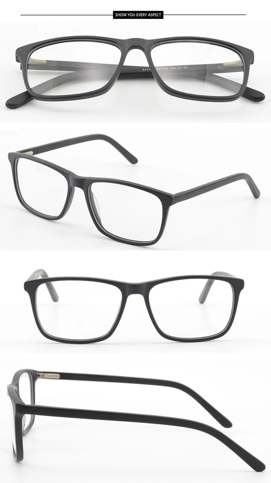 Черные очки, мужские ацетатные очки, мужские оправы для очков, оптические прозрачные линзы, оправа для очков при близорукости, оправы для очков для мужчин