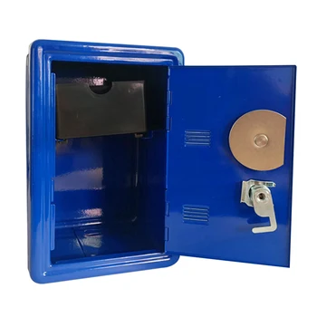 

Money Box Saving Non Slip Coins Cash Mini ATM Piggy Bank Home Ornament Safe Case Deposit Metal With Key Password Gifts Storage