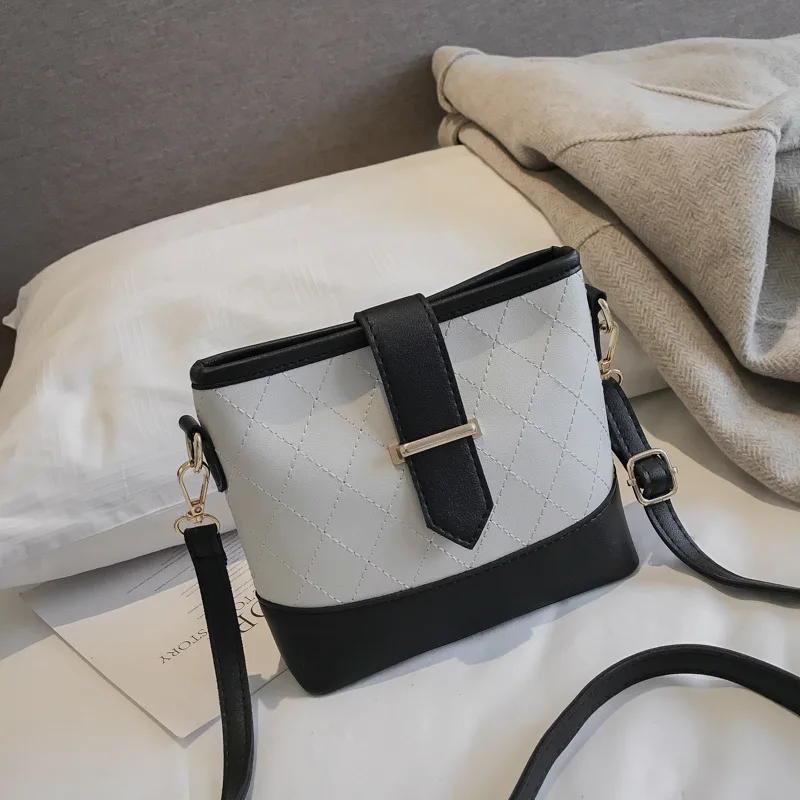 

INS New Arrival Bag Women's 2020 New Style Versatile Rhombus Contrast Color Shoulder Bag Simple Casual Shoulder Bag WOMEN'S Bag