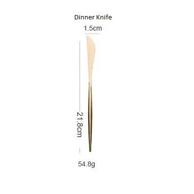 Зеркальная поверхность Высокая мода набор столовых приборов столовая посуда набор вилка нож ложка набор Западная еда набор столовых приборов креативный - Цвет: Dinner Knife