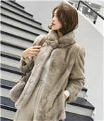 Мятный inverno полностью из норки шуба gola тонкий для похудения moda норки casaco de pele das mulheres jaqueta - Цвет: Мятный