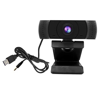 

USB Webcam, 720P High-Definition Video Conferencing Online Class with Microphone Drive-Free Computer Camera