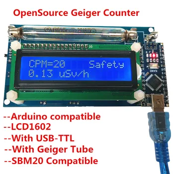 

DIY Open Source Geiger Counter Kit Module Miller Tube GM Tube Detector Radiation/LCD Display