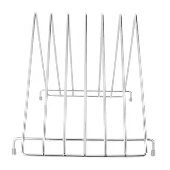 

6 Slots Stainless Steel Cutting Board Rack Practical Chopping Board Stand Holder Kitchen Storage Organizer