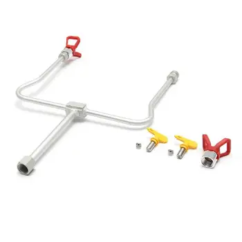 

Airless Paint Spray Gun Extension Pole with Double Head Nozzles Metal Durable Sandblaster Spraying Machine Accessories
