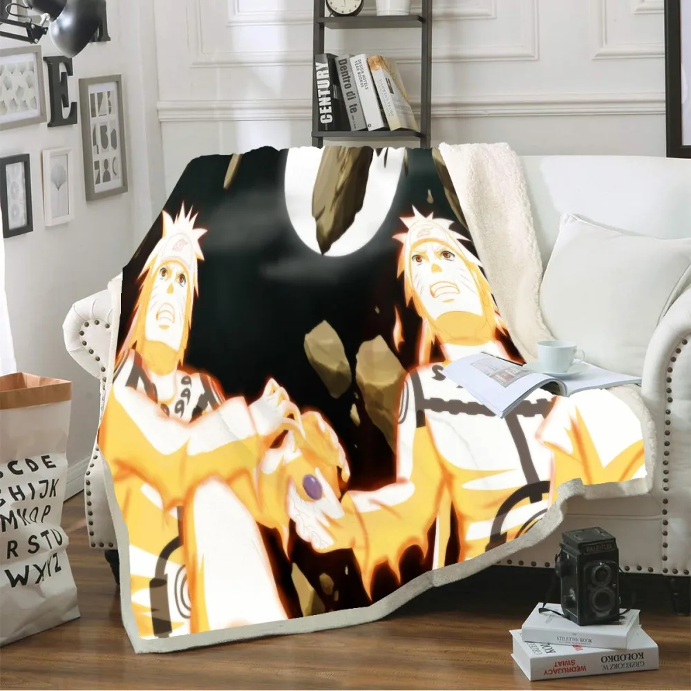 3D с рисунком из аниме «Наруто» с принтом подстежка на искусственном меху, Одеяло диван Стёганое одеяло Дорожный Чехол постельные принадлежности Outlet Бархатные плюшевые пледы Флисовое одеяло покрывало