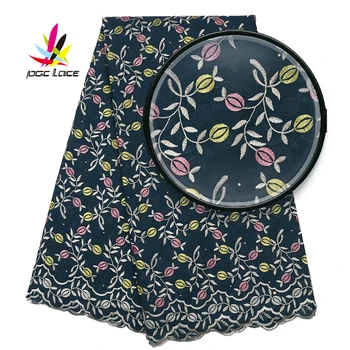 

Hot African Embroidered Lace Fabric 2019 High Quality Latest Nigerian African Voile Lace Fabric With Stones For Dress AMY2795B