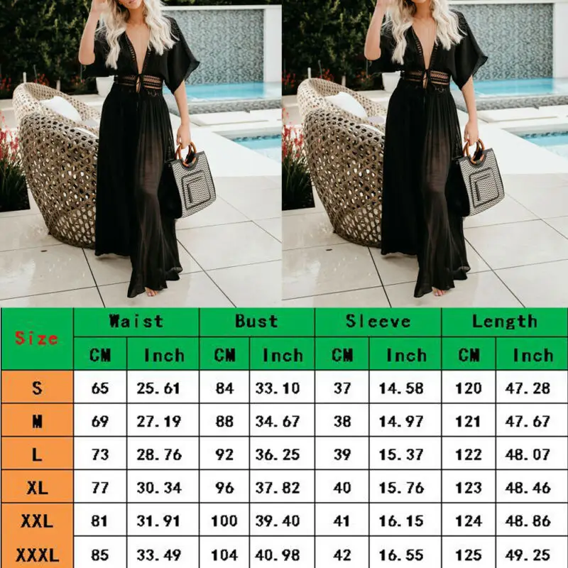 Plus Size S-XXXL Women Bathing Swimsuit Bikini Swimwear Wrap Pareo Cover Up Beach Dress Sarong 4