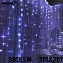 Aifeng 3*3 м 300 светодиодов 3*2 м 200 светодиодов Водонепроницаемые Рождественские декоративные Свадебные Рождественские гирлянды сказочные занавески гирлянды Полосы Вечерние огни Aifeng 3*3 м 300 светодиодов 3*2 м 200 светодиодов Водонепроницаемые Рождественские декоративные Свадебные Рождественские гирлянды сказочные занавески гирлянды Полосы Вечерние огни