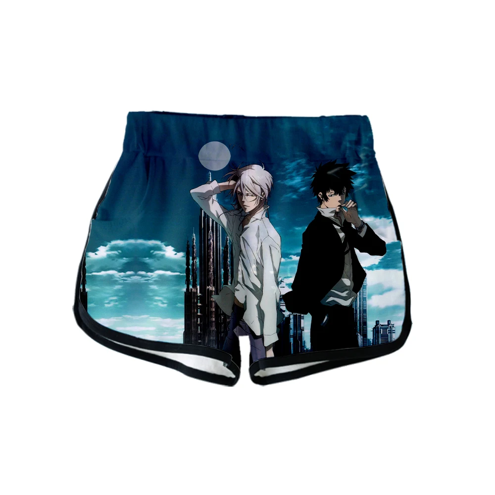 Psycho-Pass 3D Fashion Casual Shorts Popular Elastic Waist Shorts Women Cotton 3D Exclusive Hip Hop Hot Summer Short S-XL