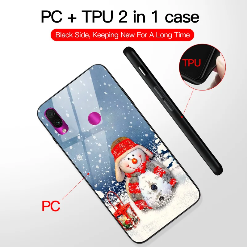 Рождественский чехол для телефона Redmi 7A, чехол для Xiaomi Redmi Note 8 PRO 7 6 5 Happy new year PC, чехол для Redmi 5A 6A 8A 5 Plus 5A Prime Funda