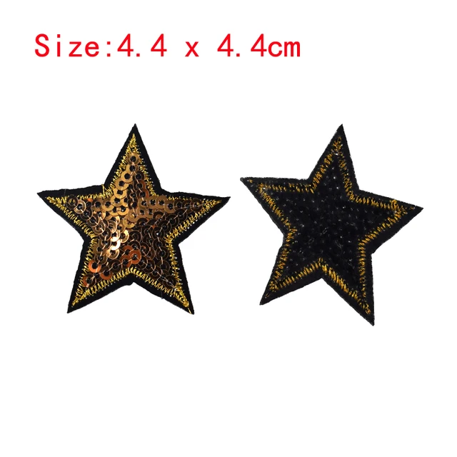 5Pcs Embroidery patches for clothing Heart Butterfly Star Bee Cherry iron on patches fabric for cap bag accessories Star 5pcs