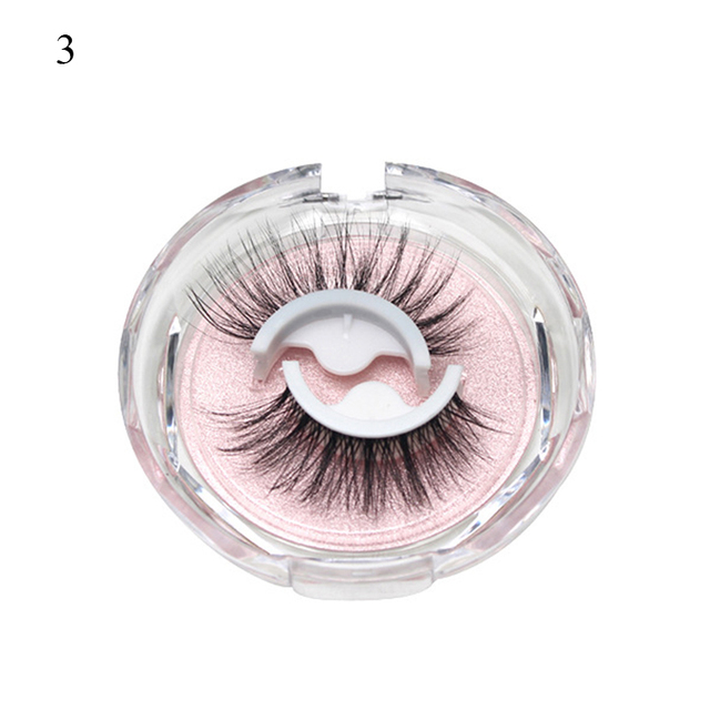 Self-adhesive False Eyelashes Glue Free Eyelash 3d Strip Reusable Lashes Extension 3 Seconds To Wear Faux Mink Eyelash